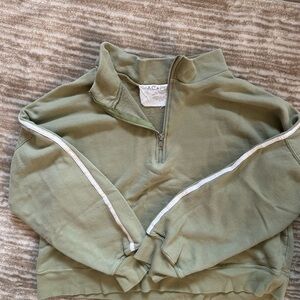 Green Quarter-Zip Sweatshirt